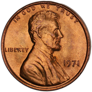 1971 Lincoln Head Cent MS60 Main Image