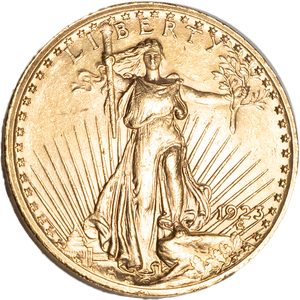 1923 Saint-Gaudens $20 Gold AU50 Main Image
