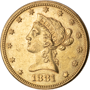 1881 Liberty Head $10 Gold Main Image