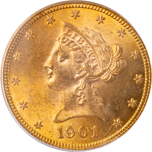 1901 Liberty Head $10 gold MS63 Main Image