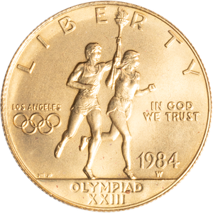 1984-W Los Angeles Olympiad Gold $10 Main Image