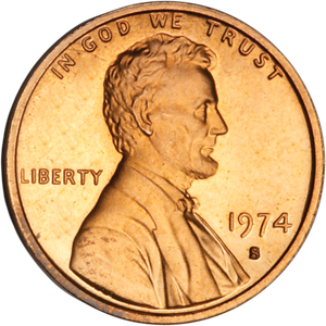 1974-S Lincoln Head Cent, Choice Proof, PR63 Main Image