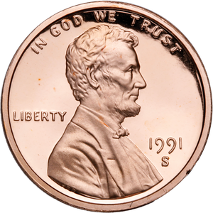 1991-S Lincoln Cent Main Image