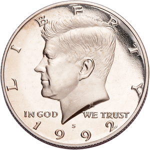 1992-S Clad Kennedy Half Dollar Main Image