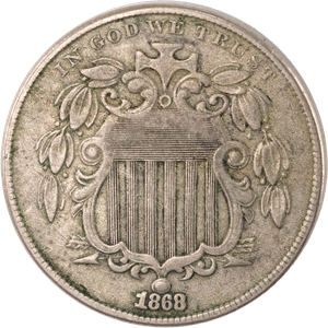1868 Shield Nickel Main Image
