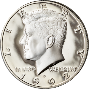 1992-S 90% Silver Kennedy Half Dollar Main Image