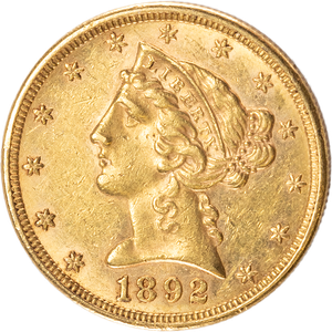 1892-S Liberty Head $5 Gold Main Image
