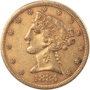 1884-S Liberty Head $5 Gold Main Image