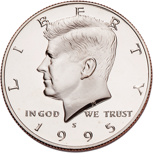 1995-S Clad Kennedy Half Dollar Main Image