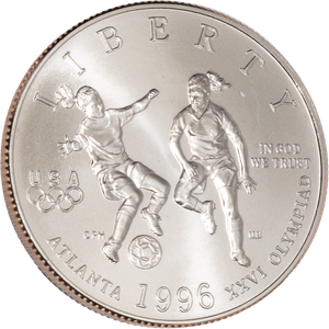 1996-S XXVI Olympiad, Soccer Clad Half Dollar Main Image