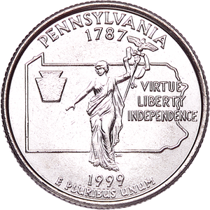 1999-D Pennsylvania Statehood Quarter Main Image