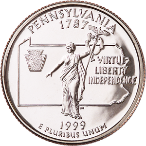 1999-S Pennsylvania Statehood Quarter Main Image