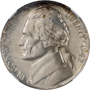 1942-P Jefferson Wartime Nickel Proof Main Image
