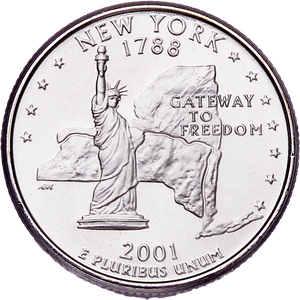 2001-P New York Statehood Quarter Main Image