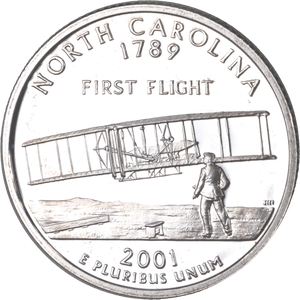 2001-S 90% Silver North Carolina Statehood Quarter Main Image