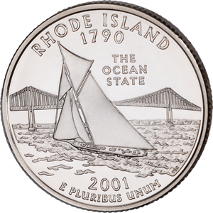 2001-S 90% Silver Rhode Island Statehood Quarter Main Image
