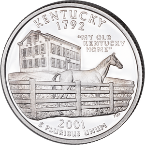2001-S 90% Silver Kentucky Statehood Quarter Main Image
