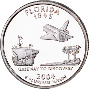 2004-S 90% Silver Florida Statehood Quarter Main Image