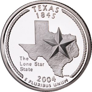 2004-S 90% Silver Texas Statehood Quarter Main Image