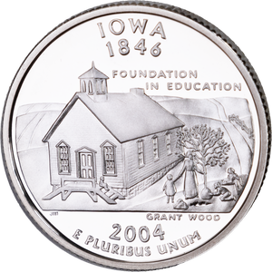 2004-S 90% Silver Iowa Statehood Quarter Main Image