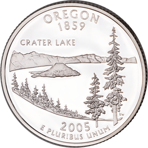 2005-S 90% Silver Oregon Statehood Quarter Main Image