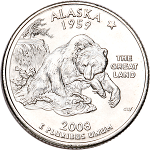 2008-P Alaska Statehood Quarter Main Image