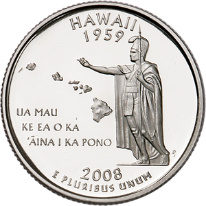 2008-S Hawaii Statehood Quarter Main Image
