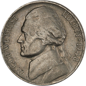 1948-S Jefferson Nickel, Circulated Main Image