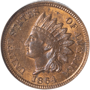 1864 Indian Head Cent, Red Brown Main Image