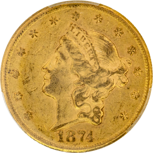 1874-CC Gold $20 Liberty Head Main Image