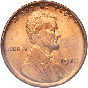 1928 Lincoln Head Cent Red Main Image