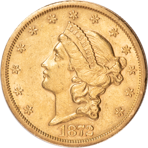 1872-S Gold $20 Liberty Head        AU50 Main Image