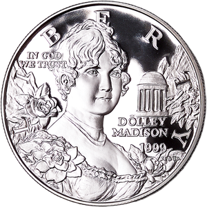 1999-P Dolley Madison Silver Dollar Main Image
