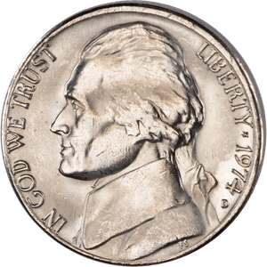 1974-D Jefferson Nickel Main Image