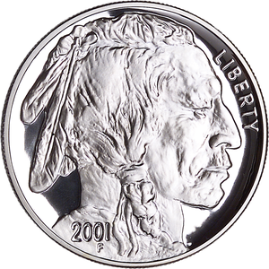 2001-P American Buffalo Commemorative Silver Dollar, Choice Proof 63 Main Image
