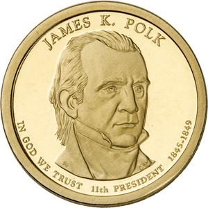 2009-S James K. Polk Presidential Dollar Main Image