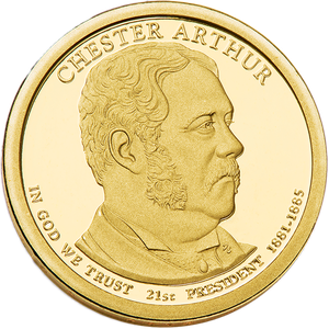 2012-S Chester A. Arthur Presidential Dollar Main Image