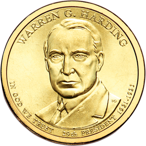 2014-D Warren G. Harding Presidential Dollar Main Image