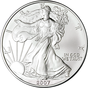 2007-W Burnished American Eagle Silver Dollar Main Image