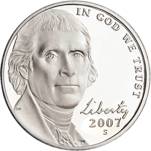 2007-S Jefferson Nickel Main Image