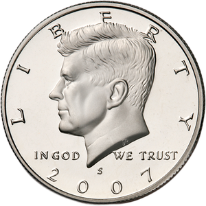 2007-S 90% Silver Kennedy Silver Half Dollar Main Image