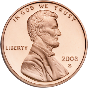 2008-S Lincoln Head Cent, Choice Proof, PR63 Main Image