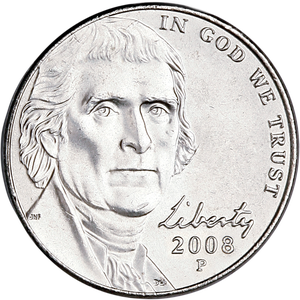 2008-P Jefferson Nickel Main Image