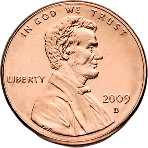 2009-D Lincoln Presidency Cent, Uncirculated, MS60 Main Image