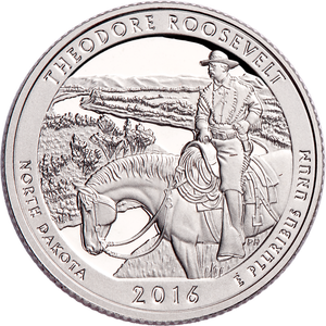 2016-S 90% Silver Theodore Roosevelt National Park Quarter Main Image