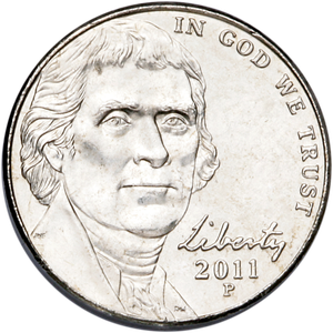 2011-P Jefferson Nickel Main Image
