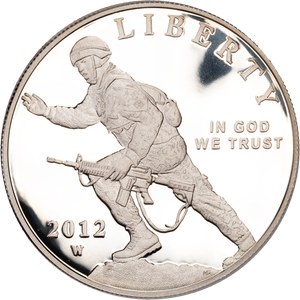2012-W Infantry Soldier Silver Dollar Main Image
