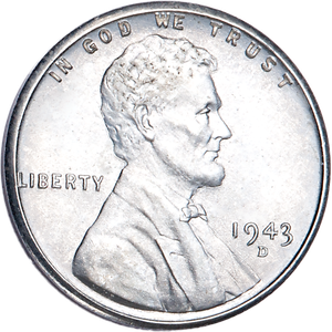 1943-D Lincoln Head Cent, Zinc-Coated Steel Main Image