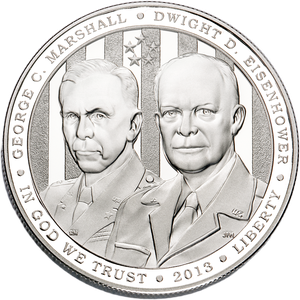 2013 5-Star Generals Commemorative Silver Dollar Main Image