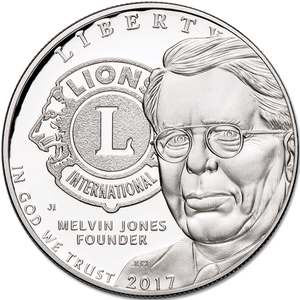 2017-P Lions Club Commemorative Silver Dollar Main Image